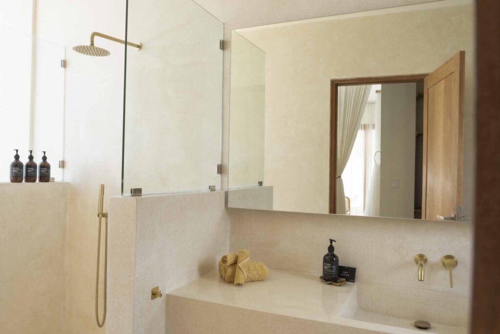 Semi open bathroom